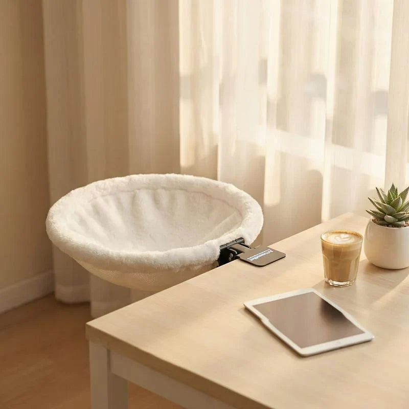 Desk-Mounted Cat Hammock