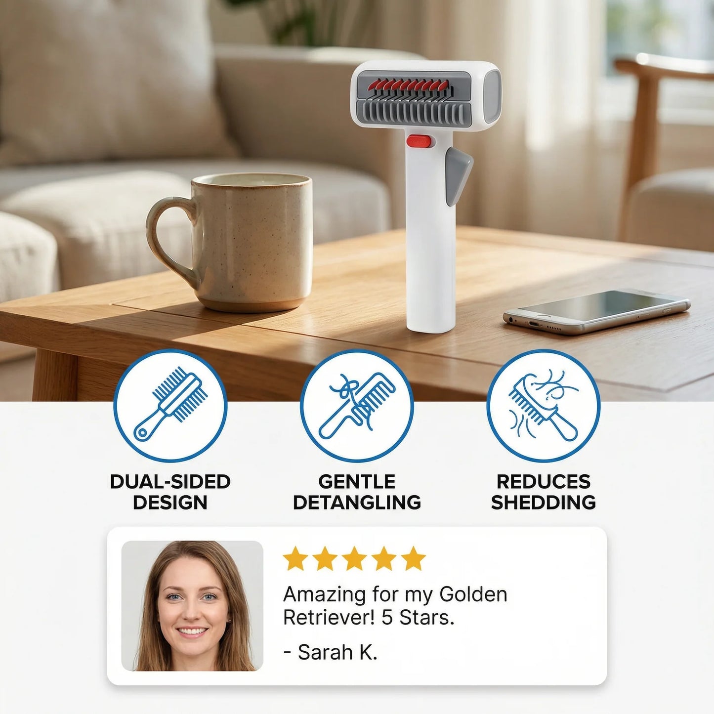 2 in 1 Grooming Brush