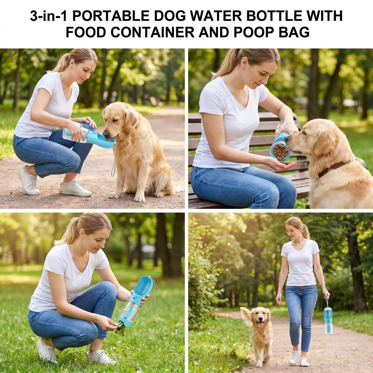 CutyPet bottle food compartment for treats and kibble