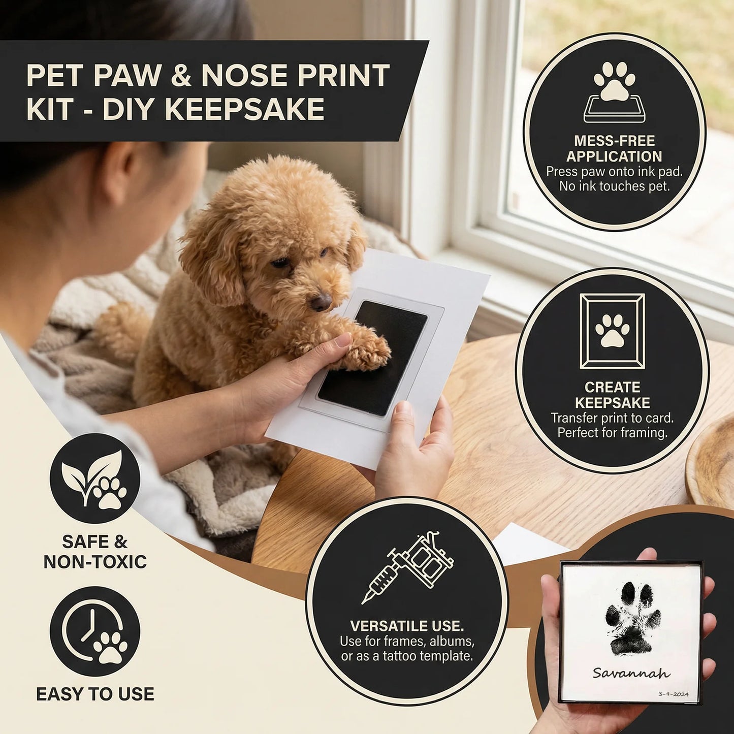 Pet Paw & Nose Print Kit