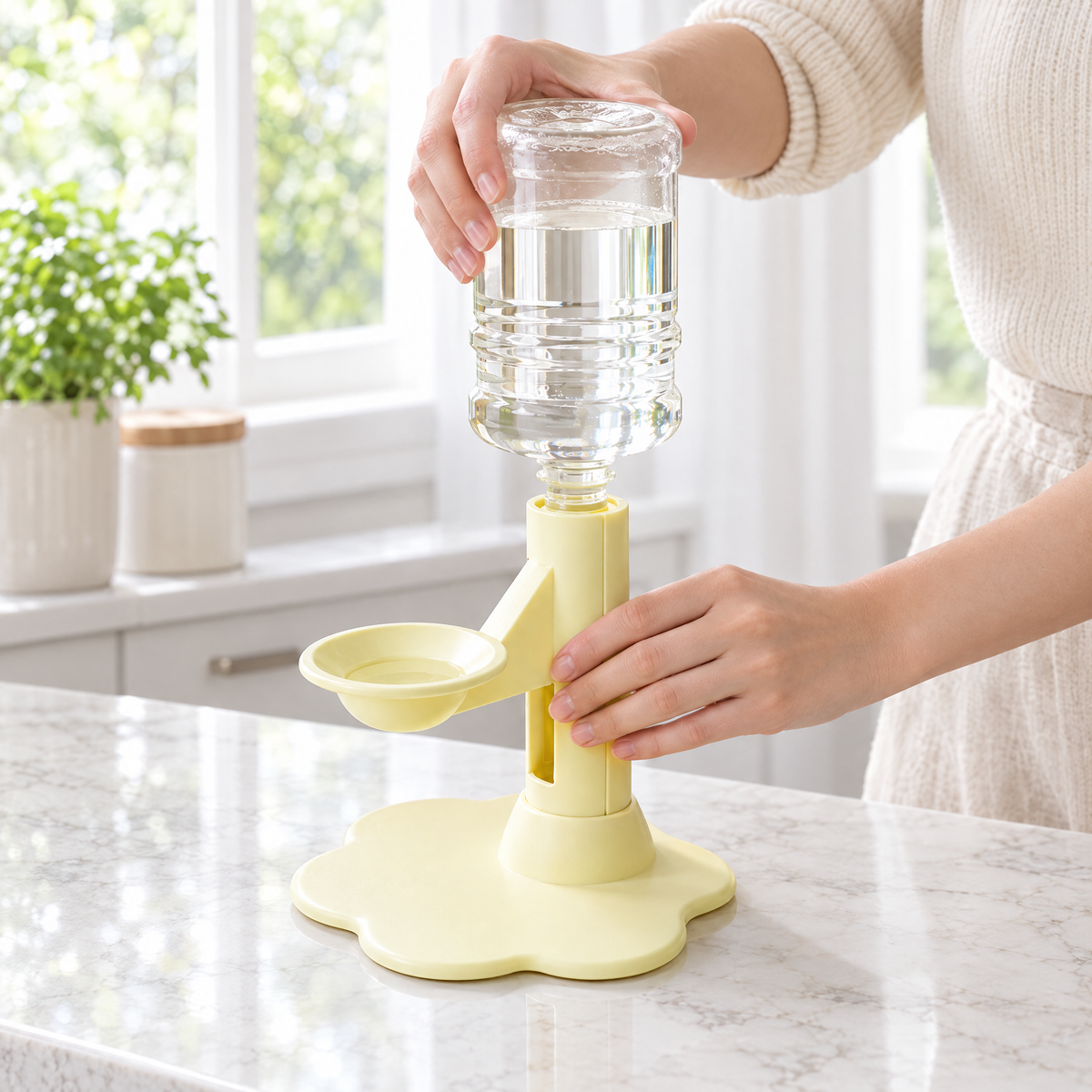 Refill: place the bottle back in seconds