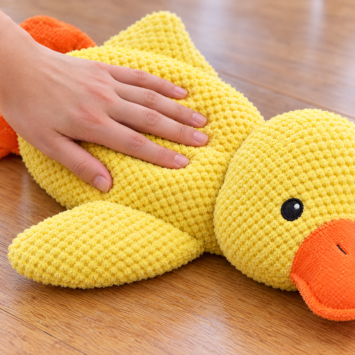 Waffle fabric and squeaker detail