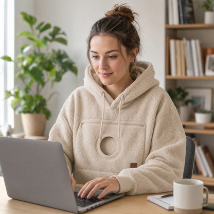 Worn with an empty pocket, it is a normal hoodie